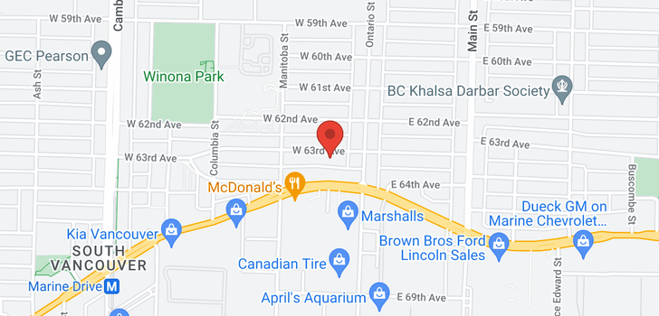 map of 62 W 63RD AVENUE